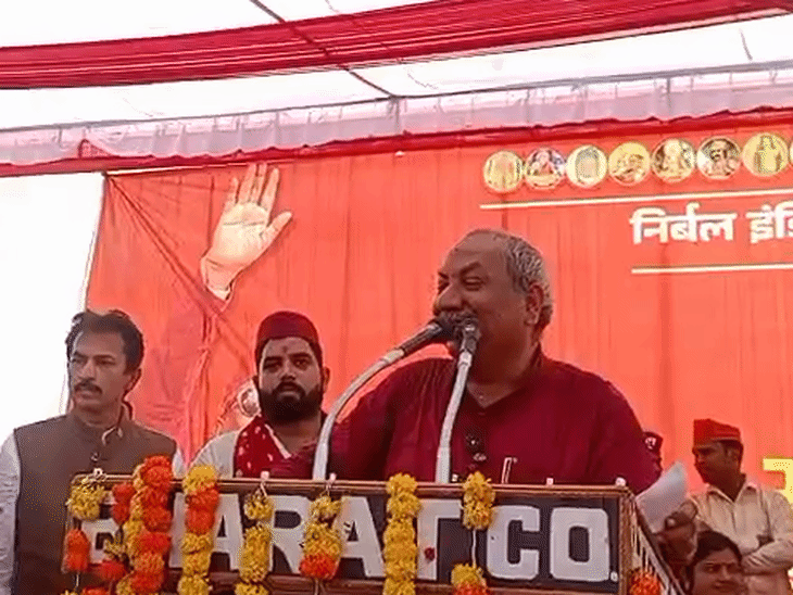 मंत्री संजय निषाद बोले-कोई हाथ उठाए तो काटकर फेंक दो:यह हमारा आदेश है, जमानत करवा देंगे; हम भाड़े वाले नहीं, अखाड़े वाले हैं