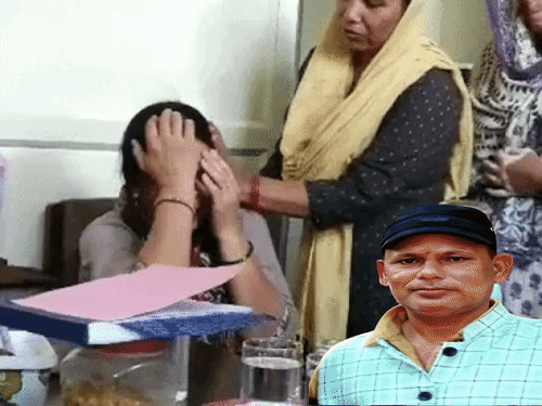 'पति बीमार थे, करनाल मंडी सचिव परेशान करता था':ड्राइवर की पत्नी बोलीं- सेक्रेटरी ने ड्यूटी को लेकर डांटा; रिकॉर्ड रूम में लटका मिला शव