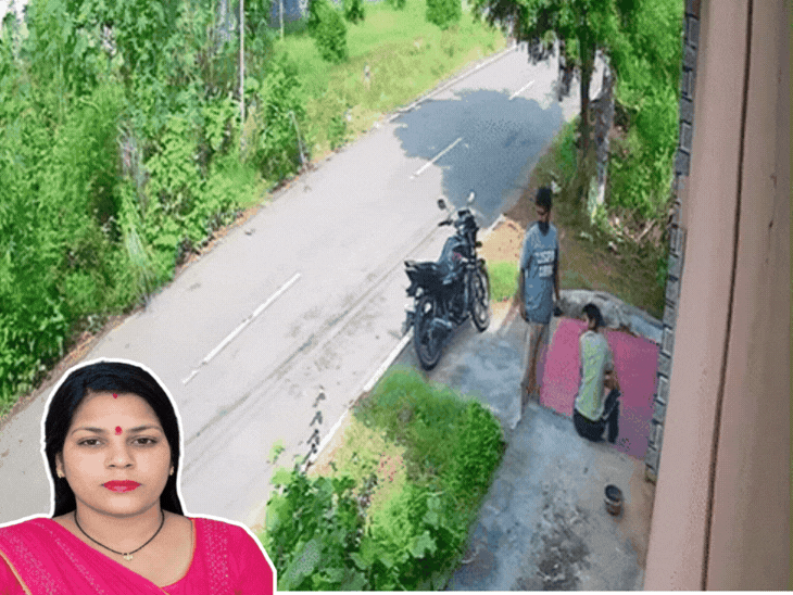 'पत्नी की हत्या कर लूटपाट का नाटक करके गए हत्यारे':गुरुग्राम में पति बोला- घर में सामान बिखेरा, CCTV में बाइक पर 3 युवक दिखे