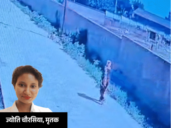 पत्नी की छाती पर चढ़कर गला रेता, तड़पाया:2 मिनट में 15-20 वार; पटककर लातें मारीं, हत्या CCTV कैमरे में कैद, UP से पकड़ाए आरोपी