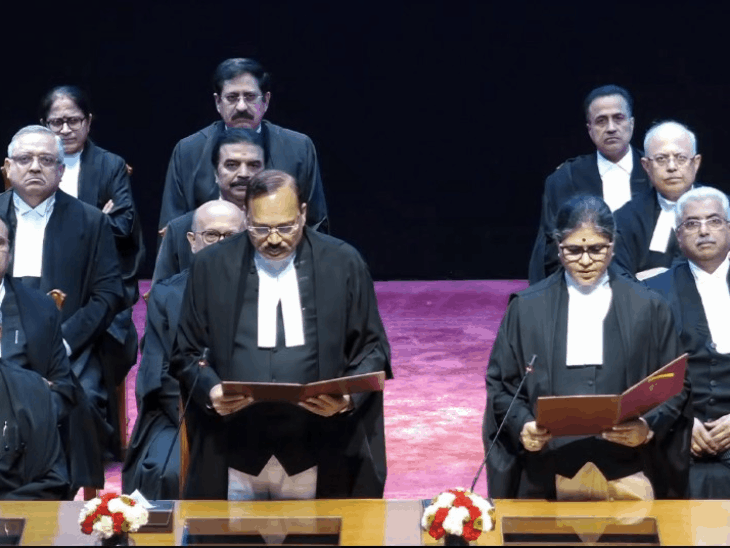 सुप्रीम कोर्ट में 3 नए जजों ने शपथ ली:चीफ जस्टिस सूर्यकांत ने पद की शपथ दिलाई; संख्या बढ़कर 37 हुई