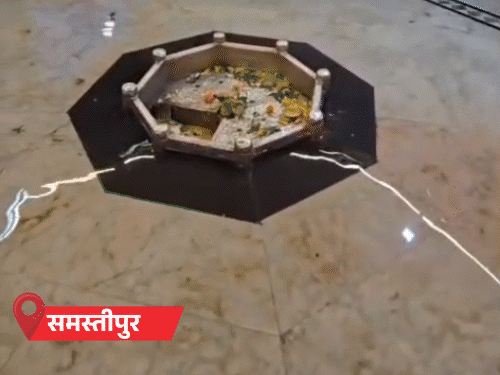 समस्तीपुर में थानेश्वर मंदिर के गर्भ गृह में भरा पानी:पटना समेत 7 जिलों में बारिश, 26 में अलर्ट; 9 अक्टूबर तक बदला रहेगा मौसम