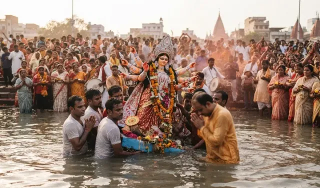 Durga Visarjan 2026: विजयादशमी पर प्रतिमा विसर्जन के लिए मिलेगा 1 घंटा 59 मिनट का शुभ मुहूर्त