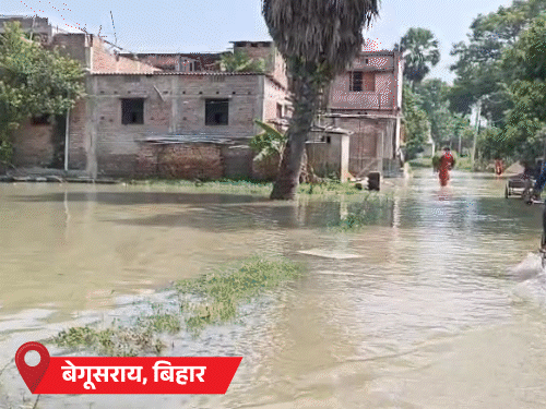 बिहार के 6 जिलों के 255 गांवों में बाढ़:राज्य का 73% हिस्सा बाढ़ प्रभावित; यूपी में 15 नदियां खतरे के निशान से ऊपर