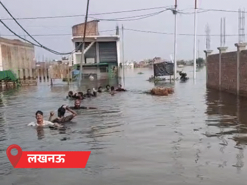 मेरठ समेत 8 शहरों में ओले गिरे, लखनऊ में बाढ़:पार्क-मंदिर में पानी घुसा; गोंडा के 8 गांव जलमग्न, लखीमपुर में 13 घर नदी में समाए