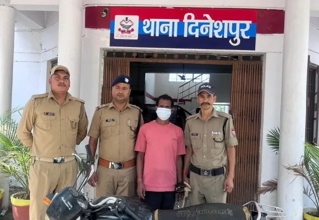 मोटरसाइकिल चोरी करने वाला शातिर चोर मात्र 24 घंटे में  गिरफ्तार,चोरी की मोटरसाइकिल बरामद