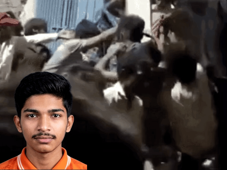लड़की के घर फंदे पर लटका मिला 10वीं का स्टूडेंट:फरीदाबाद में परिजन बोले- मर्डर हुआ, युवती के घर तोड़फोड़ की; पथराव में 2 पुलिसवाले घायल