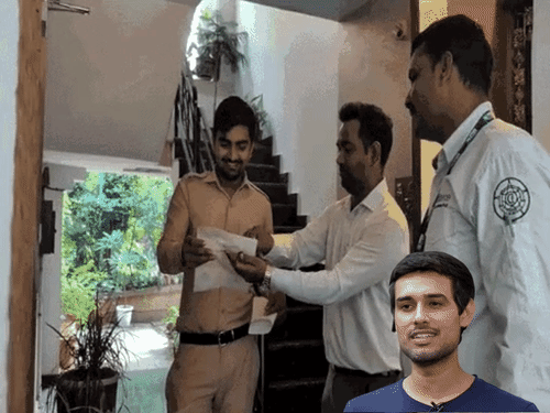 गुरुग्राम में ध्रुव राठी के घर पर चिपकाया कोर्ट समन:CJP के प्रोटेस्ट से पहले कार्रवाई; BJP आईटी-सेल मेंबर ने लगाई थी याचिका