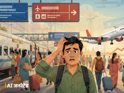 दिल्ली से पटना का विमान किराया ₹25000, चेन्नई से ₹30,000:छठ पर बिहार लौटना हुआ मुश्किल; ट्रेनों में नो रूम, फ्लाइट का टिकट तीन गुना महंगा