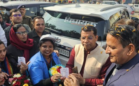 विधायक शिव अरोरा ने रुद्रपुरवासियो को  दी पहली पार्किंग की सौगात