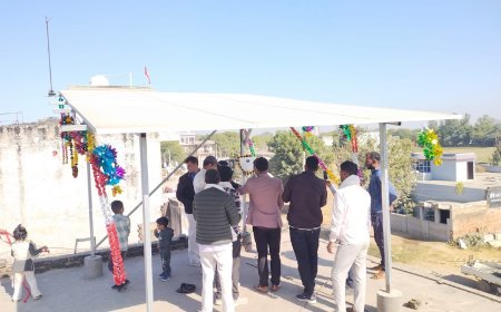 प्रथम सोलर रूफटॉप पैनल का उद्घाटन