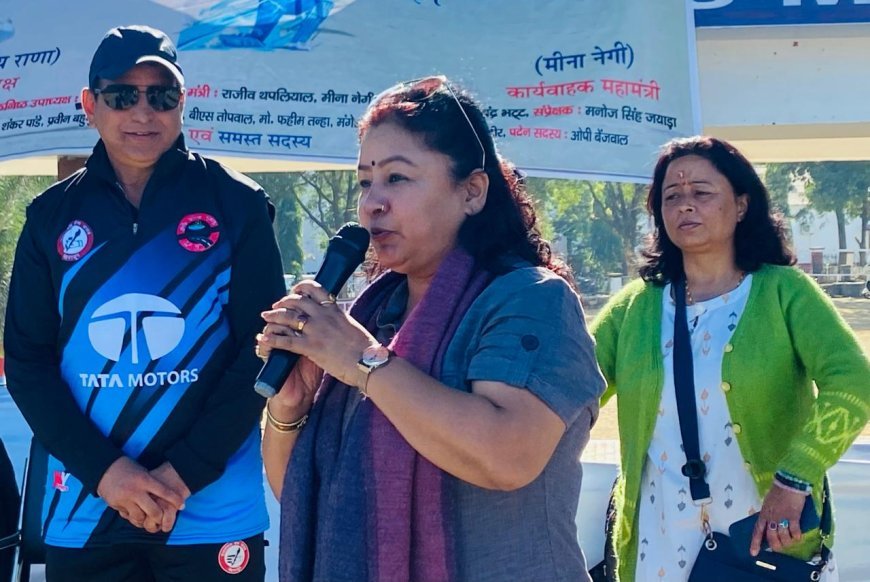 महाराणा प्रताप स्पोर्ट्स स्टेडियम में राज्य के पत्रकारों के लिए क्रिकेट मैच का आयोजन
