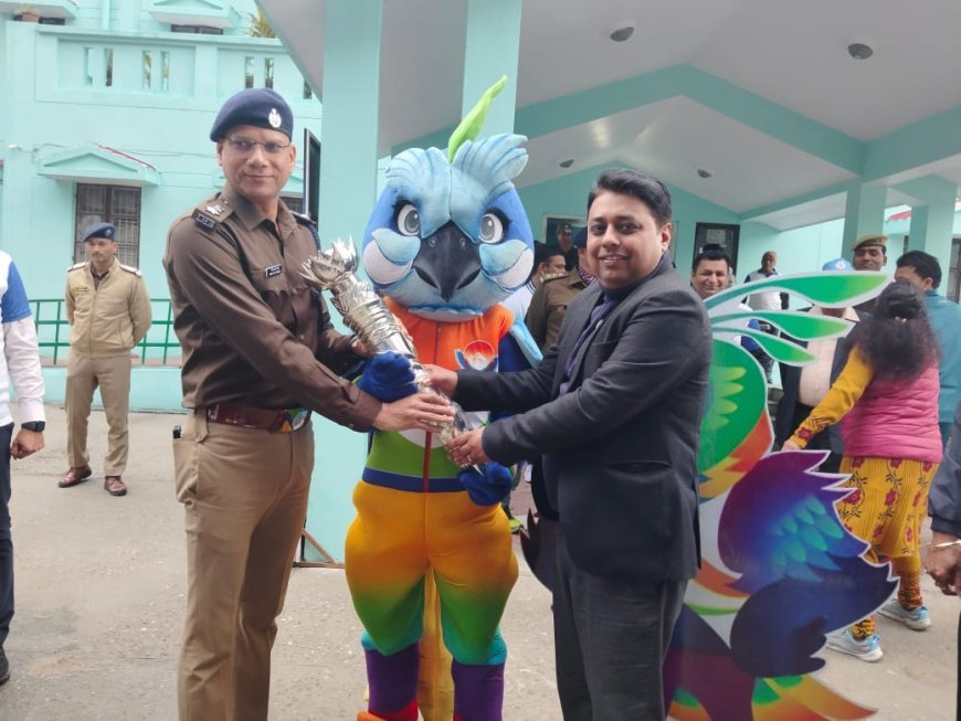 राष्ट्रीय खेलों के प्रचार एवम् जनजागरूक करने निकली ’’तेजस्विनी’’ मशाल