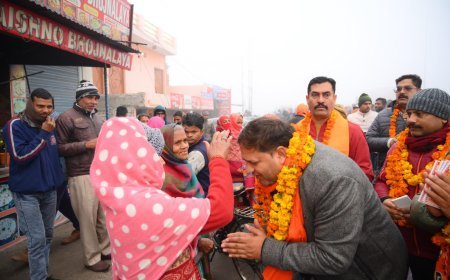 भाजपा मेयर प्रत्याशी ने बिगवाड़ा, भट्टा कॉलोनी आदि में किया जनसंपर्क अभियान