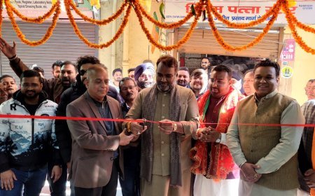 भाजपा प्रत्याशी वैभव अग्रवाल के चुनाव कार्यालय का  उद्घाटन