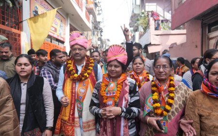 भाजपा मेयर के प्रत्याशी सौरभ थपलियाल ने किया कैंट विधानसभा में जनसंपर्क