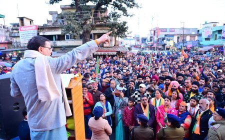 हरबर्टपुर में सीएम धामी के रोडशो और जनसभा में उमड़ा जनसैलाब