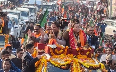 रोड शो से भाजपामय हुआ रुद्रपुर का माहौल