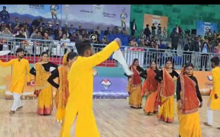 रंगारंग सांस्कृतिक कार्यक्रमों के बीच विधिवत शुभारम्भ हुआ 38वें राष्ट्रीय खेल प्रतियोगिता