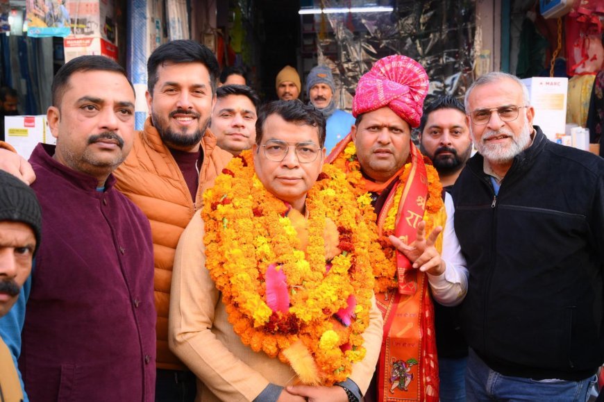 रुद्रपुर ,विधायक शिव अरोड़ा के साथ भाजपा मेयर प्रत्याशी ने किया चुनाव प्रचार