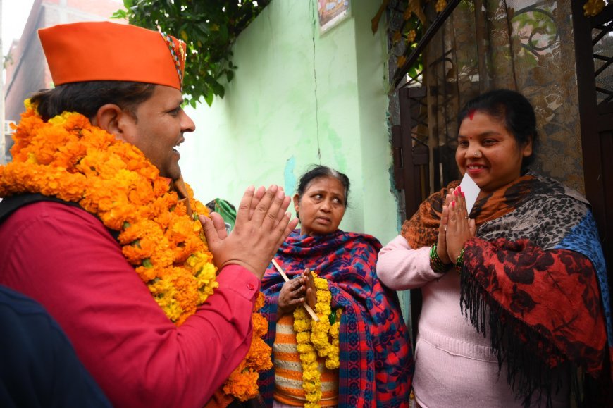 भाजपा मेयर प्रत्याशी विकास शर्मा को वाल्मीकि समाज का मिला पूर्ण समर्थन