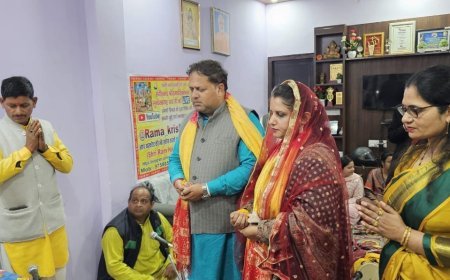 विकास शर्मा के मेयर पद पर विजयी होने पर भाजपा महिला मोर्चा की जिला महामंत्री स्वाति शर्मा ने सुंदर कांड का आयोजन किया*