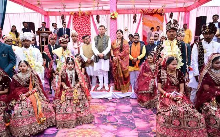 खटीमा में आयोजित भव्य सामूहिक विवाह कार्यक्रम में सम्मिलित हुए मुख्यमंत्री