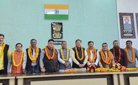 भाजपा मण्डल अध्यक्षों का नगर निगम में हुआ जोरदार स्वागत