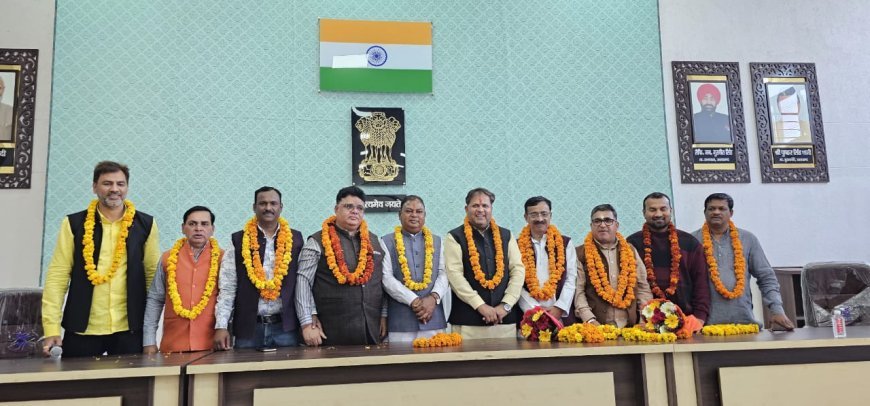 भाजपा मण्डल अध्यक्षों का नगर निगम में हुआ जोरदार स्वागत