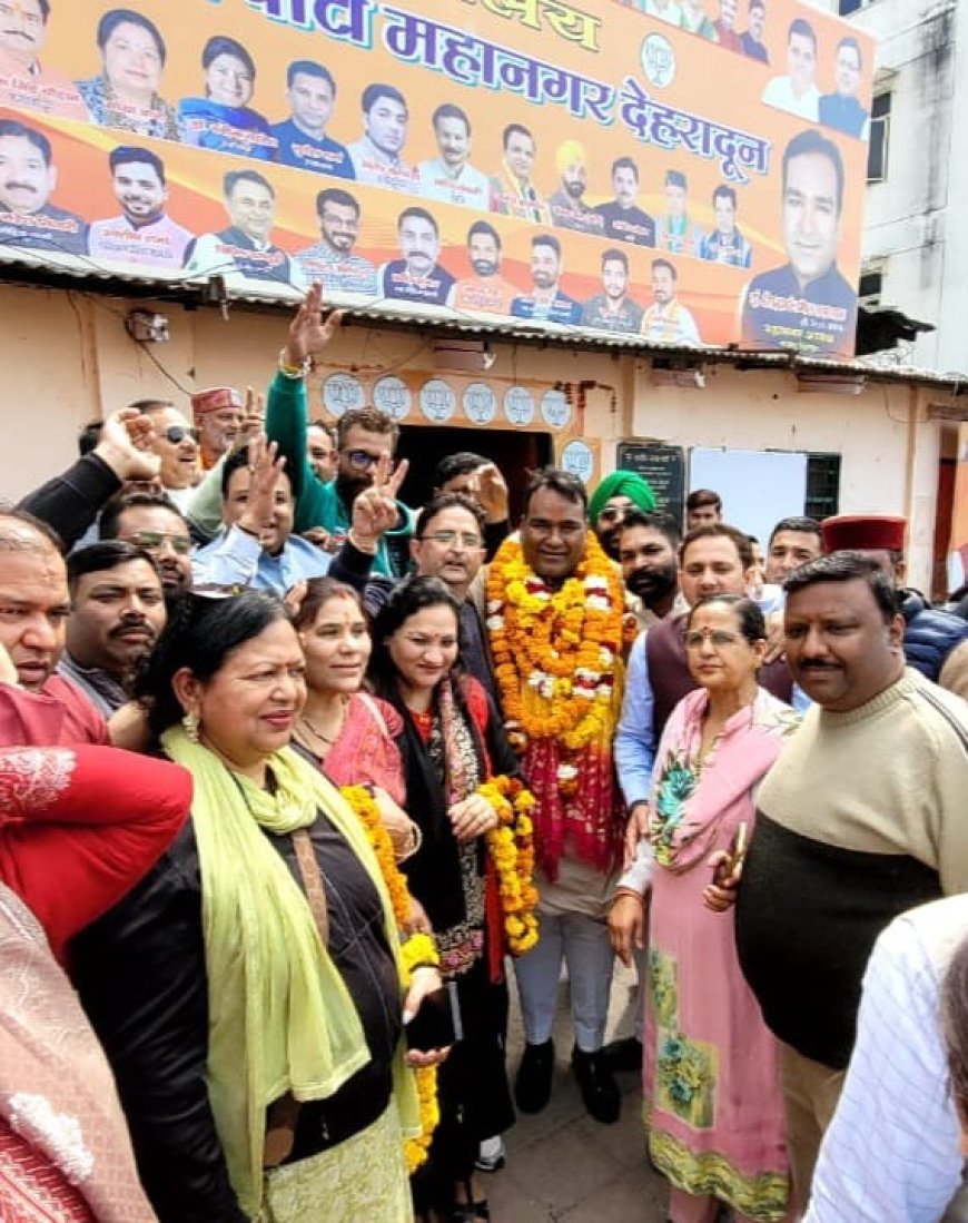 सिद्धार्थ उमेश अग्रवाल पुनः बने भारतीय जनता पार्टी महानगर देहरादून के अध्यक्ष*