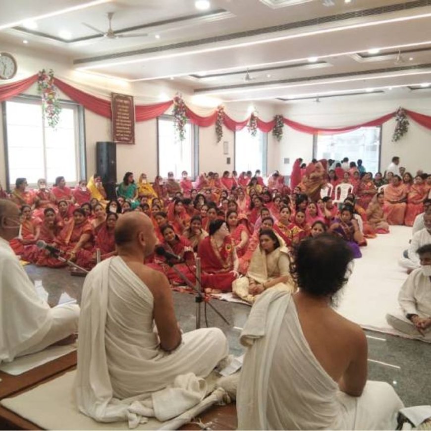 आनंदपुरी में नवकार महामंत्र का आयोजन:मुनि बोले–भगवान महावीर जन–जन के, कलयुग में जाप करने वाले को मिलती सिद्धी