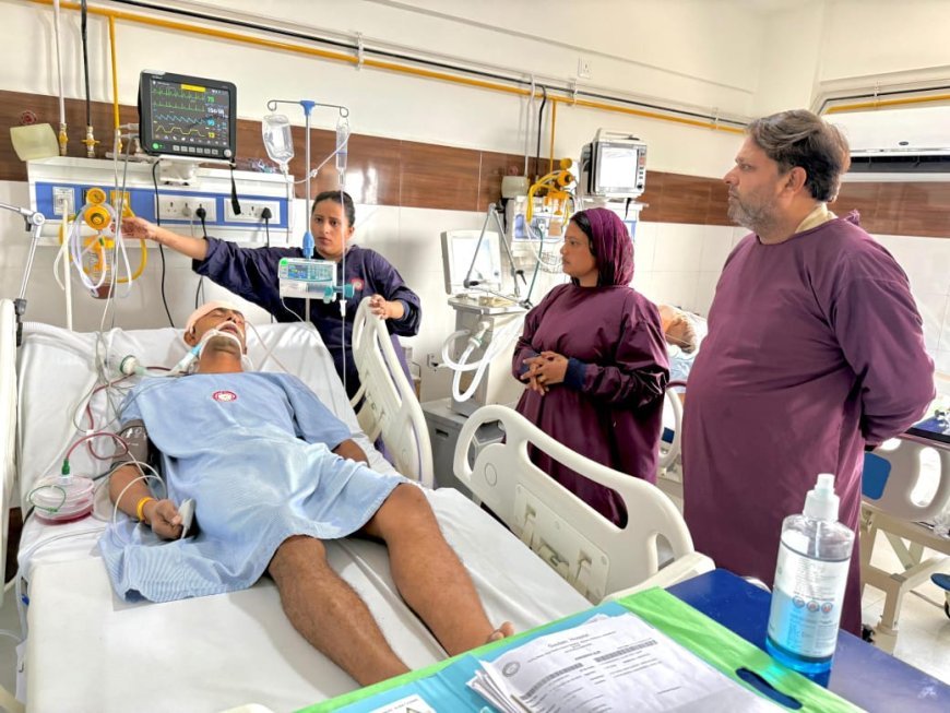 महापौर ने घायल भाजपा नेता का जाना हाल
