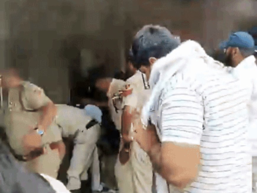 फरीदाबाद में चश्मे की दुकान में लगी आग:शॉर्ट सर्किट से हादसा, कर्मचारी सुरक्षित निकले बाहर, फायर विभाग ने पाया काबू