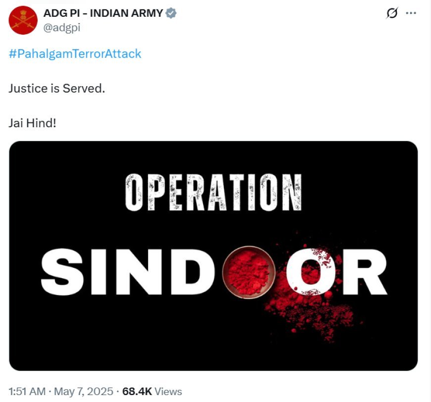OPERATION SINDOOR: भारत ने पाकिस्तान पर की एयर स्ट्राइक; पहलगाम हमले का लिया बदला, 9 ठिकानों पर दागीं मिसाइलें