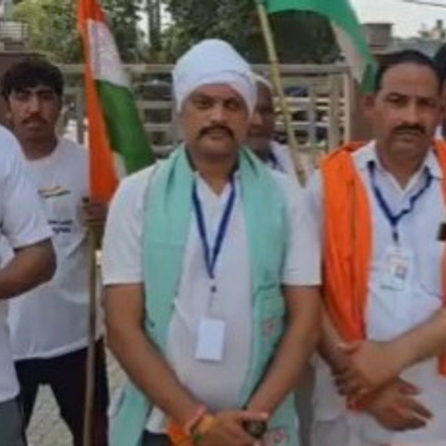 करनाल में पंचायतों ने किया पदयात्रा का स्वागत:एक राष्ट्र-एक चुनाव का समर्थन, राज्यपाल और मुख्यमंत्री से करेंगे मुलाकात