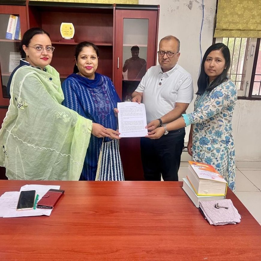 घरौंडा कॉलेज में मेडिटेशन ट्रेनिंग की शुरुआत के लिए समझौता:स्टूडेंट को मिलेंगे ध्यान के सेशन, मानसिक और भावनात्मक विकास की दिशा