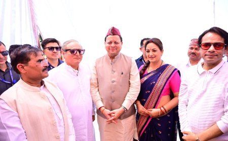 पर्यावरण दिवस के अवसर पर आयोजित कार्यक्रम में पहुंचे मुख्यमंत्री धामी