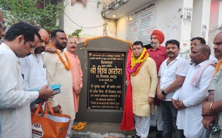 विधायक शिव अरोरा ने वार्ड न. 16 कौशल्या एनक्लेव में विधायकनिधि से स्वीकृत मुख्य मार्ग के निर्माण कार्य का किया शिलान्यास*