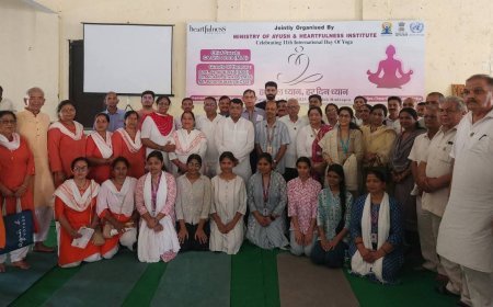 ग्यारहवें अंतर्राष्ट्रीय योग दिवस के उपलक्ष्य में हार्टफुलनेस संस्था द्वारा योग एवं ध्यान शिविर का किया आयोजन*