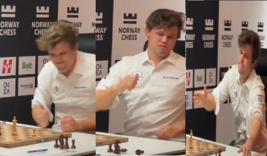 Norway Chess 2025: डी गुकेश से हार के बाद Magnus Carlsen ने खोया आपा, टेबल पर पटक दिया हाथ- Video
