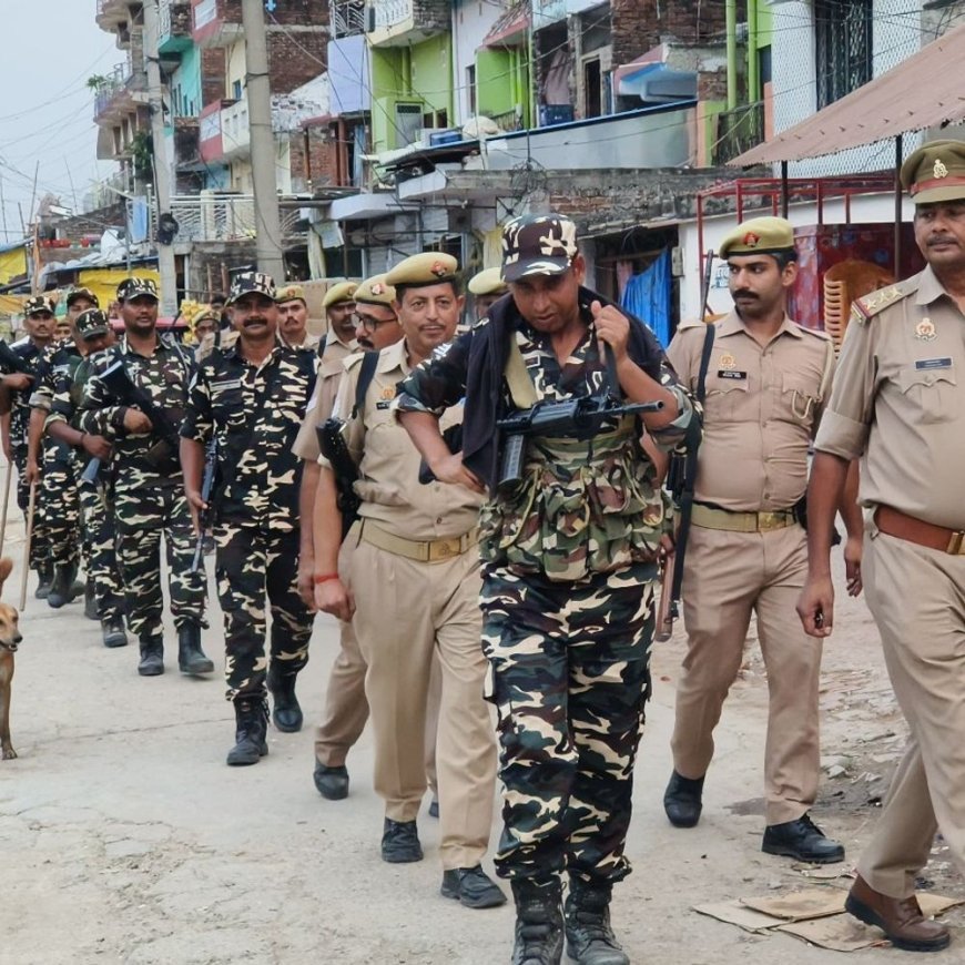 भारत-नेपाल सीमा पर चला ऑपरेशन कवच:पुलिस और SSB ने संयुक्त गश्त कर संदिग्ध गतिविधियों पर रखी नजर