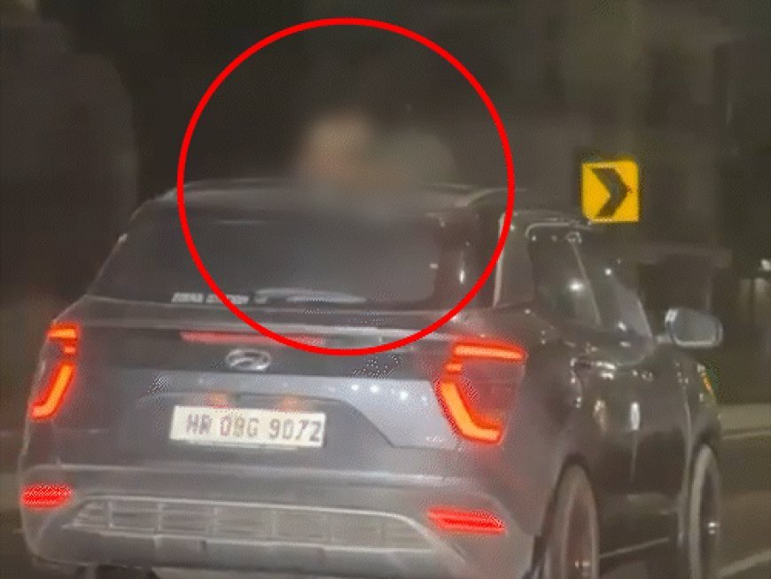हिमाचल में हरियाणा के कपल की अश्लील हरकत का VIDEO:चलती गाड़ी में किसिंग, दिल्ली के पर्यटकों ने सन-रूफ से बाहर निकलकर छलकाए जाम