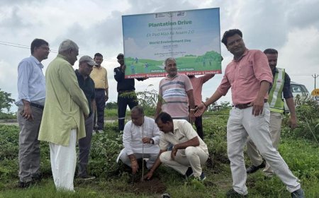 हरेला पर्व पर वनवासी कल्याण आश्रम और गल्फार कंपनी ने किया पौधा रोपण