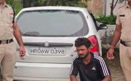 गोहाना में पेट्रोल पंप पर तेल डलवा युवक फरार:300 रुपए का बिल नहीं किया अदा; पुलिस ने कुछ घंटे बाद दबोचा, कार जब्त