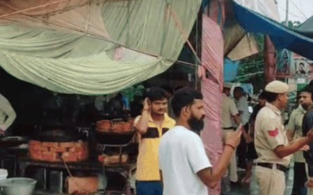 करनाल में घेवर स्टॉल पर सीएम फ्लाइंग की रेड:अवैध कब्जे और बिजली चोरी पकड़ी, नगर निगम ने सामान जब्त किया