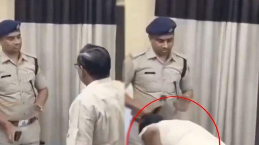 राजस्थान में सत्तारूढ़ दल के विधायक कैलाश मीणा ने छुए DSP के पांव, लगाई इंसाफ की गुहार