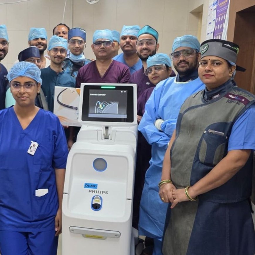 लखनऊ में पहली बार लेजर से हुई कोरोनरी एंजियोप्लास्टी:लोहिया संस्थान में पोर्टेबल मशीन से हुई 4 जटिल एंजियोप्लास्टी, मरीजों को मिला नया जीवन