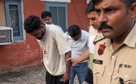 मेडिकल स्टोर संचालक पर फायरिंग मामले में 5 आरोपी गिरफ्तार:करनाल में विदेशी फंडिंग से हुआ था हमला, हथियार-बाइक सप्लायर भी दबोचे