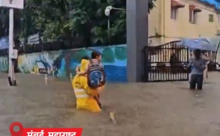 मुंबई में भारी बारिश, स्कूल-कॉलेजों में छुट्टी:कई इलाकों में जाम, लोकल ट्रेन और फ्लाइट्स डिले; इंदौर में बारिश से दीवार गिरी, 3 की मौत