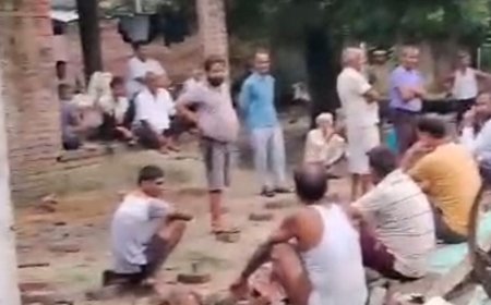 बिल्हौर में बारिश से गिरा मजदूर का घर:तीन बच्चे मलबे में दबे, ग्रामीणों ने बचाया; परिवार ने मांगी सरकारी मदद